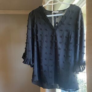 Elegant Black Sheer Blouse